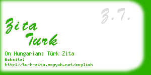 zita turk business card